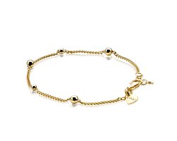 ZINZI zilveren gourmet armband geel verguld ZIA987G