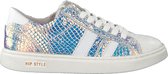 Hip H1750 Lage sneakers - Leren Sneaker - Meisjes - Zilver - Maat 37