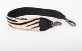 Bag2Bag Verwisselbare schouderband Zebra zwart 60cm