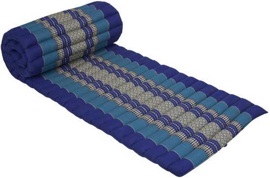 Fine Asianliving Thaise Mat Oprolbaar Matras 190x50x4.5cm Oceaan Blauw Meditatie Mat Matras van Merkloos — afbeelding 3