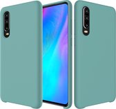 Huawei P30 Hoesje - Mobigear - Color Serie - Siliconen Backcover - Turquoise - Hoesje Geschikt Voor Huawei P30