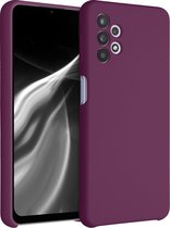 kwmobile telefoonhoesje geschikt voor Samsung Galaxy A32 5G - Hoesje met siliconen coating - Smartphone case in bordeaux-violet