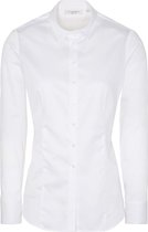ETERNA dames blouse slim fit - stretch satijnbinding - wit -  Maat: 38