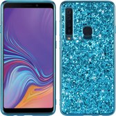 Samsung Galaxy A9 (2018) Hoesje - Mobigear - Glitter Serie - Hard Kunststof Backcover - Blauw - Hoesje Geschikt Voor Samsung Galaxy A9 (2018)