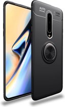 OnePlus 7 Pro Hoesje - Mobigear - Armor Ring Serie - Hard Kunststof Backcover - Zwart - Hoesje Geschikt Voor OnePlus 7 Pro