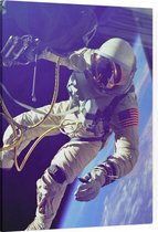 Astronaut Gemini 4 first in outer space (ruimtevaart) - Foto op Canvas - 45 x 60 cm