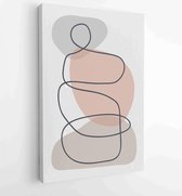 Abstract wall art vector collection. Abstract organic shape Art design for poster, print, cover, wallpaper, Minimal and natural wall art. 2 - Moderne schilderijen – Vertical – 1820