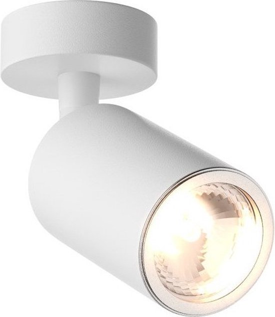 YindaLux LED Opbouwspot met GU10-fitting, Draaibaar, Plafondspots 230V, 80x84mm, Plafondspot van aluminium, voor GU10-lamp en LED modules, Wit, Rond (zonder lamp