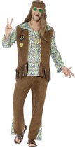 SMIFFYS - Jaren 60 hippie kostuum voor mannen - L - Volwassenen kostuums