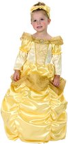 LUCIDA - Goudkleurige prinsessen kostuum voor meiden - XS 92/104 (3-4 jaar)