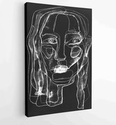 Portrait a woman in modern abstract style. - Moderne schilderijen - Vertical - 1278707704 - 40-30 Vertical