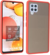 Hoesje Geschikt voor de Samsung Galaxy A42 5G - Hard Case Backcover Telefoonhoesje - Rood