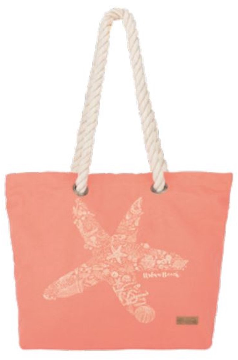 Urban Beach Strandtas Starfish Dames 33 Liter Katoen Roze