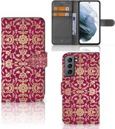 Telefoonhoesje met foto Samsung Galaxy S21 FE Bookcase Cadeautips Barok Pink