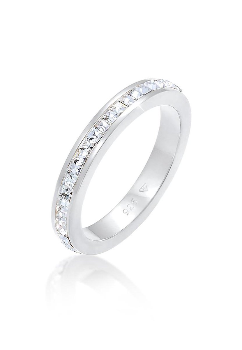 Elli PREMIUM - Ring - Dames Elegant Basic met Kristallen in 925 Sterling Zilver - Dames