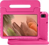 Hoesje Geschikt voor Samsung Galaxy Tab A7 Lite Hoesje Kinderhoes Shockproof Hoes Kids Case - Roze
