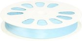 Oaki doki satijn biais band 20 mm, 2 meter, licht blauw