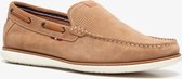 Van Beers suede heren instappers - Beige - Maat 45