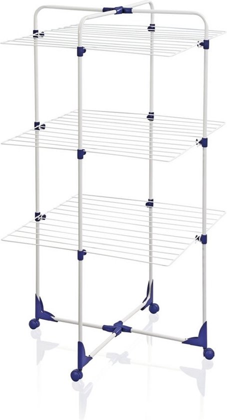 Foto: Leifheit 81454 classic tower 270 droogtoren 126x68x68 cm blauw wit