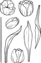 Tulips Clear Stamps (JD070) (DISCONTINUED)