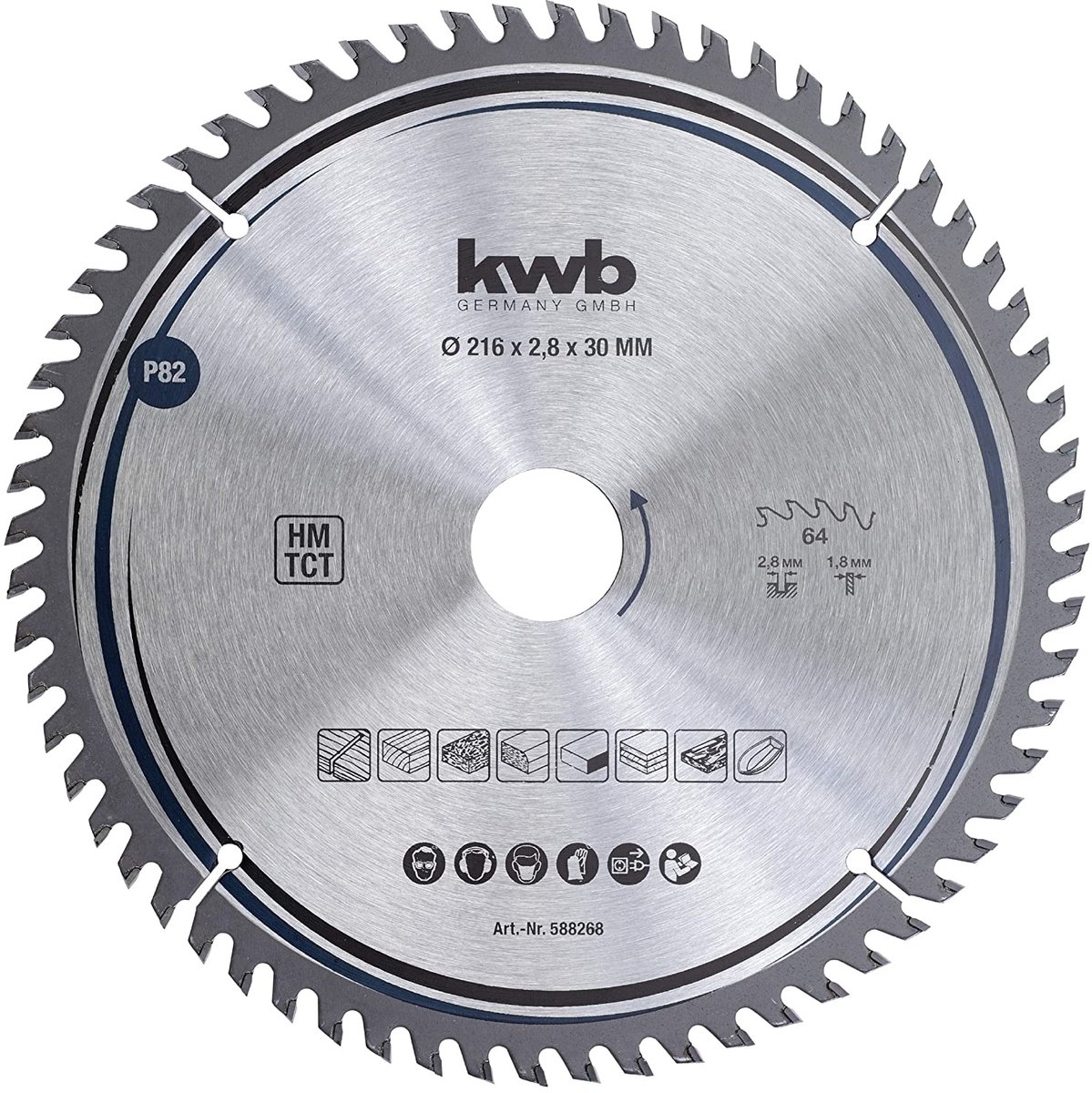 KWB zaagblad 216x30 mm 64 Tands