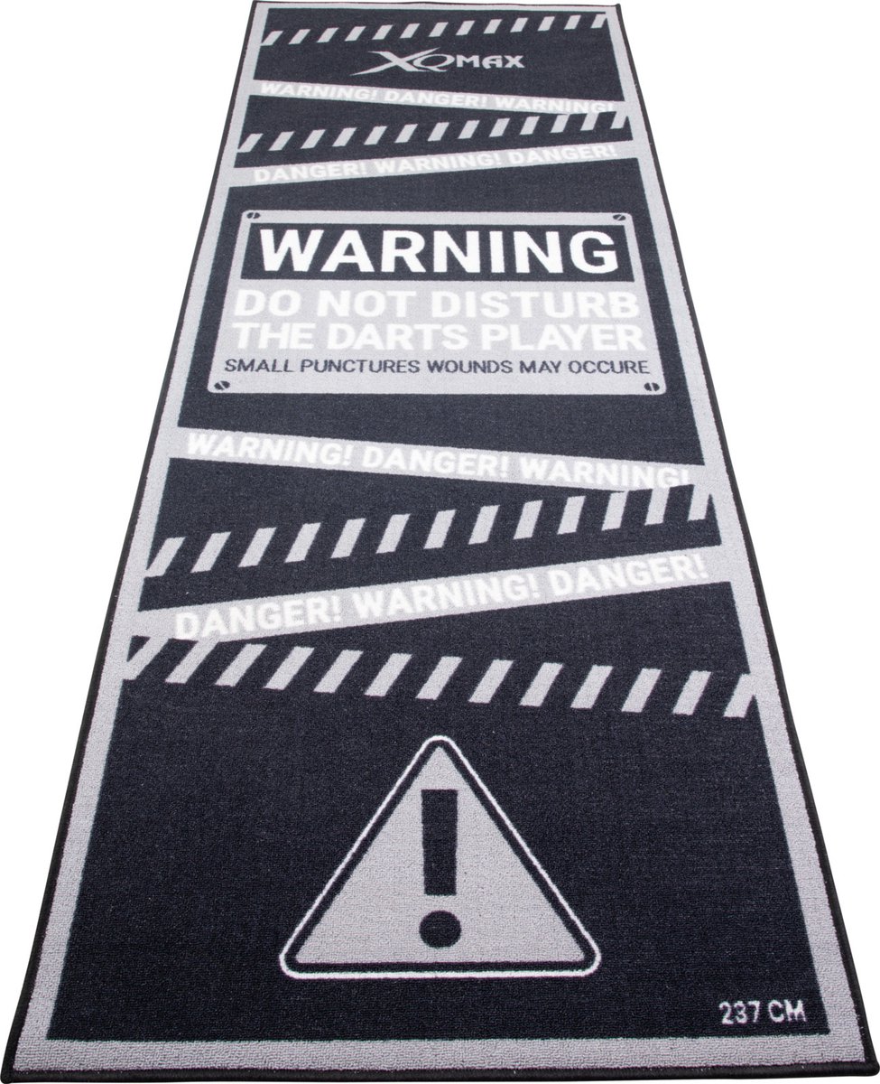 XQMax Carpet Dartmat Warning