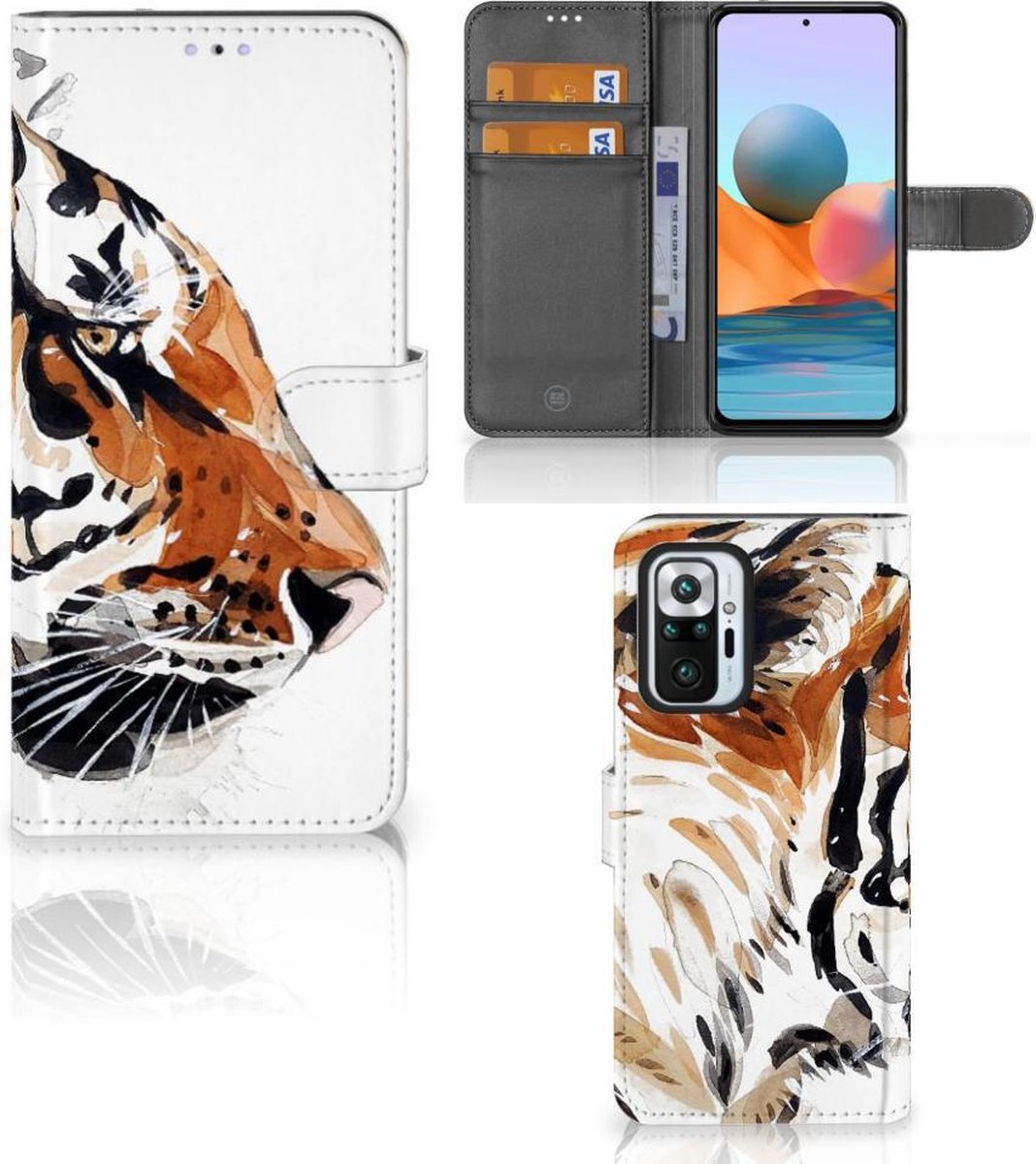 Hoesje Xiaomi Redmi Note 10 Pro Watercolor Tiger