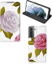 Étui de téléphone cadeau pour elle Samsung Galaxy S21 FE Wallet Flip Case Roses
