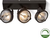 LED Opbouw spot | Drie Dubbel | Dimbaar | Zwart - Incl. LED - Dim to Warm