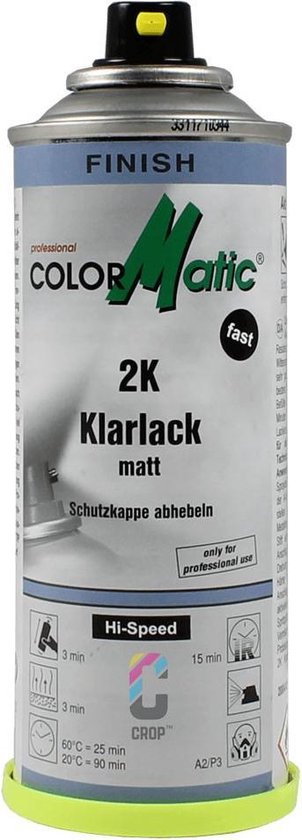 Voorstel Junior Vanaf daar Colormatic 2K Blanke Lak Mat in Spuitbus 200ml | bol.com