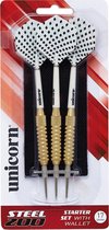 Unicorn Dartpijlen Staal/aluminium Wit/goud 3 Stuks