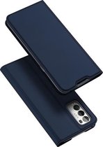 Voor OPPO Find X3 Neo / Reno5 Pro + DUX DUCIS Skin Pro Series Horizontale flip PU + TPU lederen hoes met houder en kaartsleuven (donkerblauw)