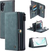 Voor Samsung Galaxy Note10 CaseMe 018 Afneembare multifunctionele horizontale flip lederen tas, met kaartsleuf & houder & rits portemonnee & fotolijst (blauw)