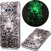 Voor Samsung Galaxy S10e Lichtgevende TPU zachte beschermhoes (Leopard Tiger)