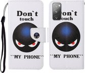 Voor Samsung Galaxy S20 FE Gekleurde Tekening Patroon Horizontale Flip Leren Case met Houder & Kaartsleuven & Portemonnee & Lanyard (Black Planet)