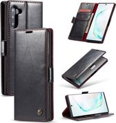 Voor Galaxy Note 10 CaseMe-003 PU + PC Business Style Crazy Horse Texture Horizontale Flip lederen tas met houder & kaartsleuven & portemonnee (zwart)