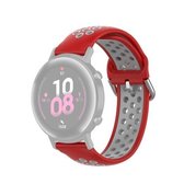 22 mm voor Huawei horloge GT2e / GT / GT2 46 mm mode binnenste gesp siliconen band (rood grijs)