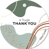 Tallies Cards - kadokaartjes  - bloemenkaartjes - Thank you - Abstract - set van 5 kaarten - bedankkaart - bedankt - 100% Duurzaam