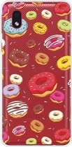 Voor Samsung Galaxy A1 Core schokbestendig geverfd transparant TPU beschermhoes (donuts)