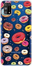 Voor Samsung Galaxy M31 schokbestendig geverfd transparant TPU beschermhoes (donuts)