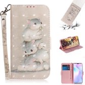 Voor Xiaomi Redmi 9A 3D Gekleurde Tekening Horizontale Flip Leren Case met Houder & Kaartsleuven & Portemonnee & Lanyard (Eekhoorns)