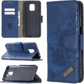 Voor Xiaomi Redmi Note 9 Pro Bijpassende Kleur Krokodil Textuur Horizontale Flip PU Lederen Case met Portemonnee & Houder & Kaartsleuven (Blauw)