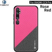 Voor Geschikt voor Xiaomi CC9 Pro / Note10 PINWUYO Rong-serie Schokbestendige pc + TPU + beschermhoes van chemische vezeldoek (rood)