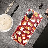 Voor Samsung Galaxy A02s gekleurde tekening Clear TPU beschermhoesjes (Corgis)