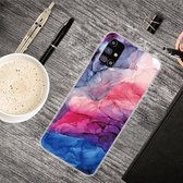 Voor Samsung Galaxy M31s marmeren schokbestendige TPU beschermhoes (abstract rood)