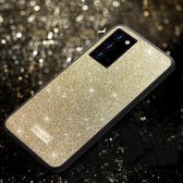 Voor Samsung Galaxy Note20 Ultra SULADA schokbestendige TPU + handgemaakte lederen tas (goud)