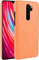 Voor Xiaomi Redmi Note 8 Pro schokbestendige krokodiltextuur pc + PU-hoes (oranje)
