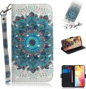 Voor Xiaomi Mi Note 10 Lite 3D Geschilderd Patroon Magnetische Aantrekkelijkheid Horizontale Flip Leren Case met Houder & Kaartsleuf & Portemonnee & Lanyard (Pauwkrans)