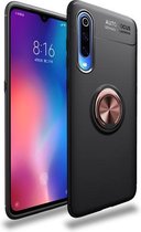 Voor Xiaomi Mi 9 Pro Lenuo schokbestendige TPU-beschermhoes met onzichtbare houder (zwart goud)