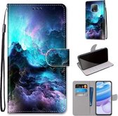 Voor Xiaomi Redmi 10X 5G / 10X Pro 5G Gekleurde tekening Cross Texture Horizontale flip PU lederen tas met houder & kaartsleuven & portemonnee & lanyard (kleurrijke wolken)